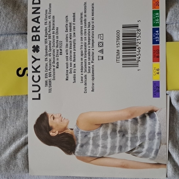 Lucky Brand 3-Piece Lounge Set | Size S | Tie-Dye + Gray Pajamas NWT - Picture 8 of 8